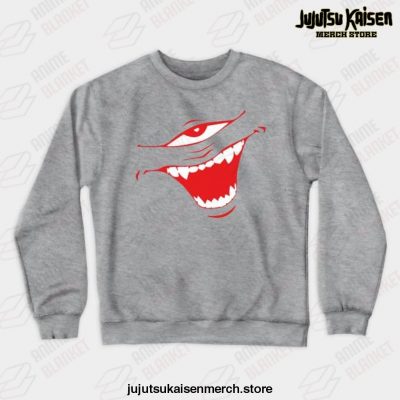 Jujutsu Kaisen Cursed Mouth Crewneck Sweatshirt Gray / S