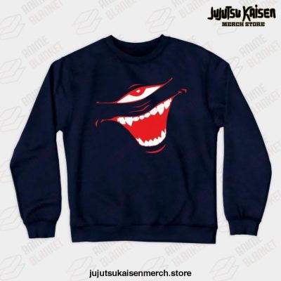 Jujutsu Kaisen Cursed Mouth Crewneck Sweatshirt Navy Blue / S