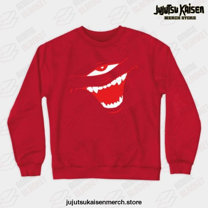 Jujutsu Kaisen Cursed Mouth Crewneck Sweatshirt Red / S