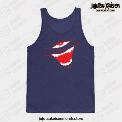 Jujutsu Kaisen Cursed Mouth Tank Top Navy Blue / S