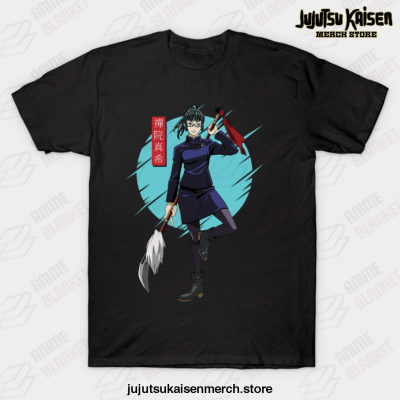 Jujutsu Kaisen - Maki Zenin Blue Cirle T-Shirt Black / S