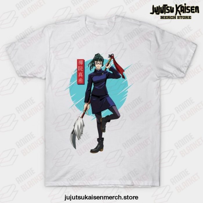 Jujutsu Kaisen - Maki Zenin Blue Cirle T-Shirt White / S