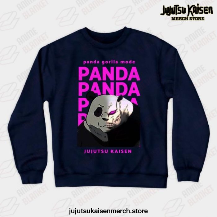 Jujutsu Kaisen - Panda Gorilla Mode Crewneck Sweatshirt Navy Blue / S