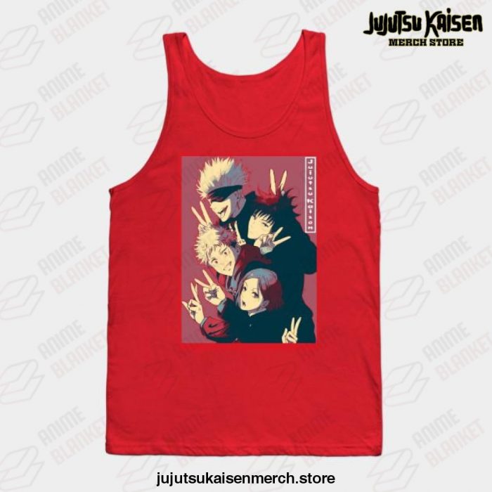 Jujutsu Kaisen Pop Art Tank Top Red / S