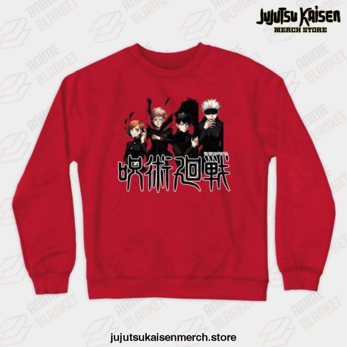 Jujutsu Kaisen - Team Crewneck Sweatshirt Red / S