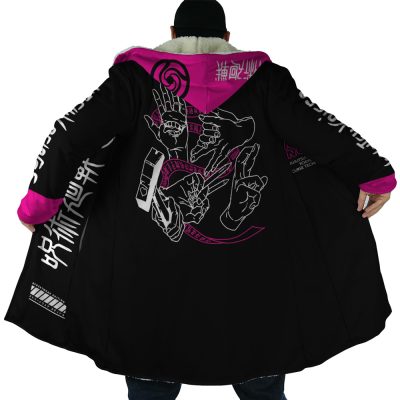 Pink Gojo JK AOP Hooded Cloak Coat NO HOOD Mockup - Jujutsu Kaisen Store