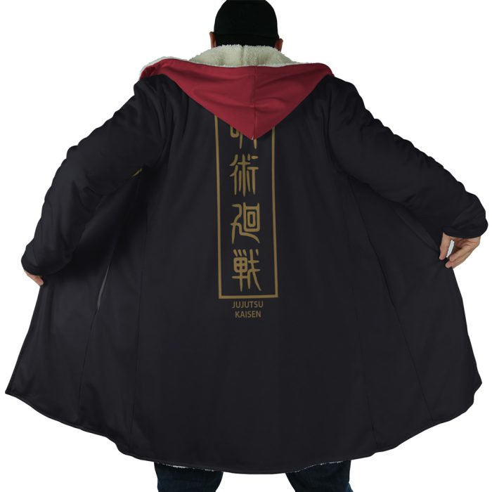 Yuji Itadori Jujutsu Kaisen AOP Hooded Cloak Coat NO HOOD Mockup - Jujutsu Kaisen Store
