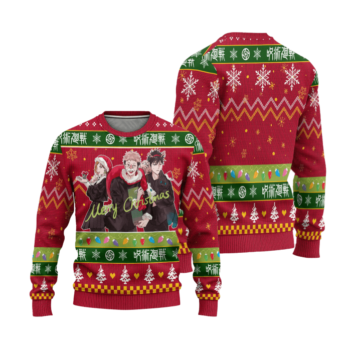 jujutsu kaisen ugly christmas sweater custom xmas gift 482495 - Jujutsu Kaisen Store