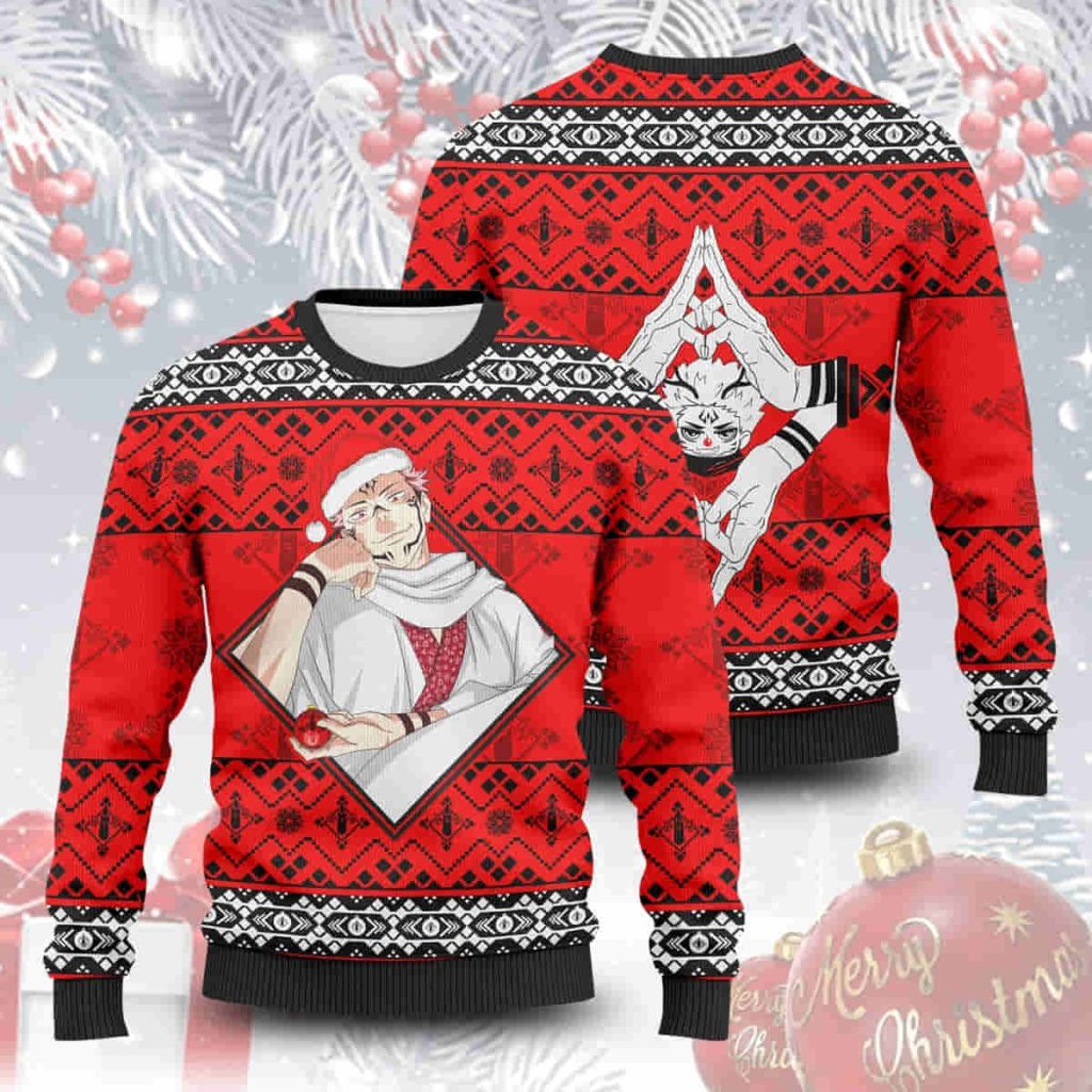 Sukuna Jujutsu Kaisen Christmas Wool Knitted Sweater - Jujutsu Kaisen Store