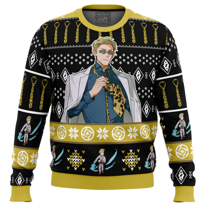 73 Sorcerer Nanami Kento JK Ugly Christmas Sweater FRONT mockup - Jujutsu Kaisen Store