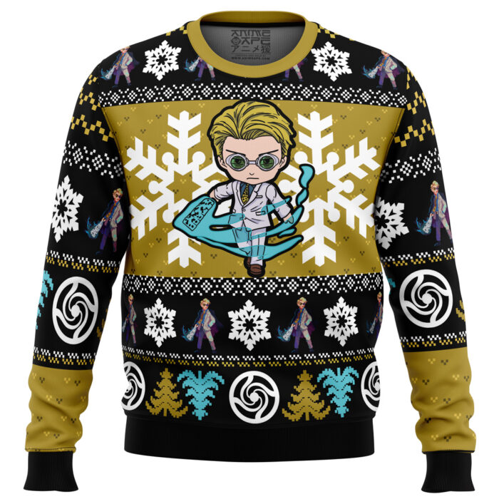 Chibi Nanami Kento JK Ugly Christmas Sweater FRONT mockup - Jujutsu Kaisen Store