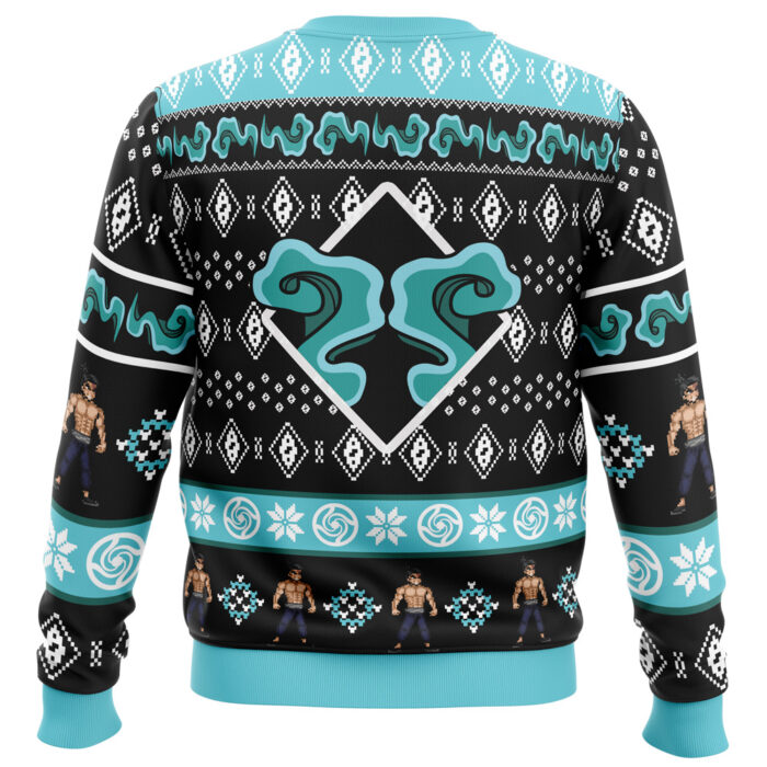 Cursed Energy Aoi Todo JK Ugly Christmas Sweater BACK mockup - Jujutsu Kaisen Store